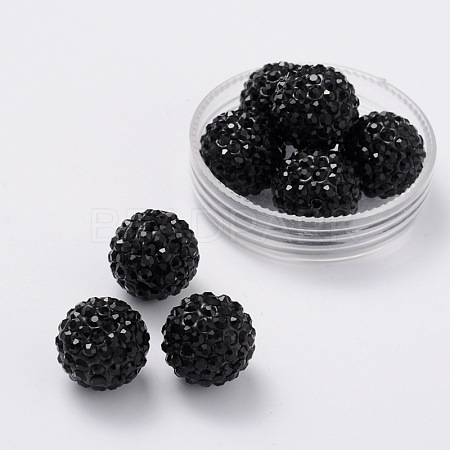 Grade A Rhinestone Pave Disco Ball Beads RB-Q103-11-1