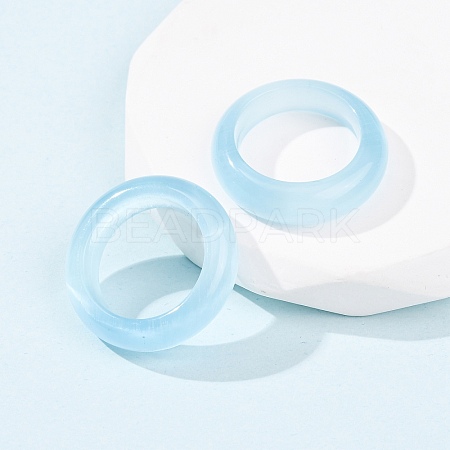 Cat Eye Finger Rings RJEW-G363-01B-15-1