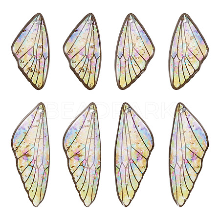 Transparent Resin Wing Pendants Set RESI-TAC0021-01A-1