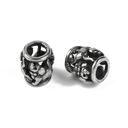304 Stainless Steel European Beads STAS-C108-09C-AS-1