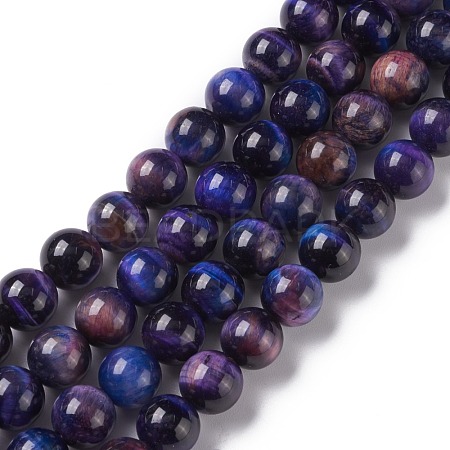 Natural Galaxy Tiger Eye Beads Strands G-P455-01D-1