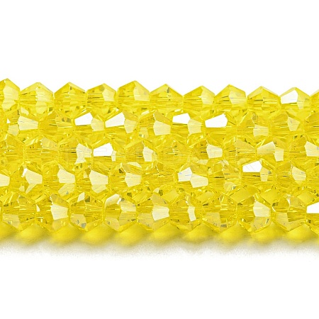 Transparent Electroplate Glass Beads Strands GLAA-F029-3mm-C21-1