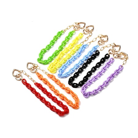 Acrylic Cable Chain Necklace for Teen Girl Women NJEW-JN03686-1