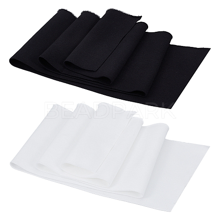 2Pcs 2 Colors Polyester Stretch Kintted Rib Fabric FIND-BC0014-01-1