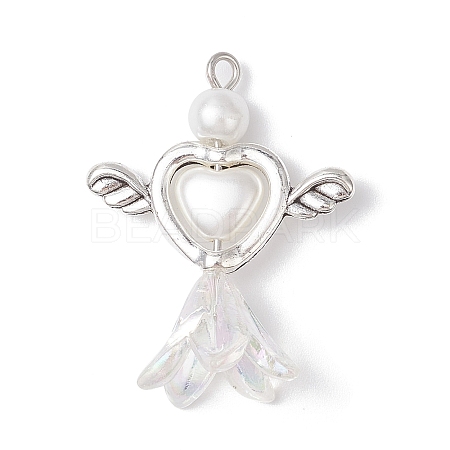 Acrylic & Tibetan Style Alloy Pendants PALLOY-JF04328-1