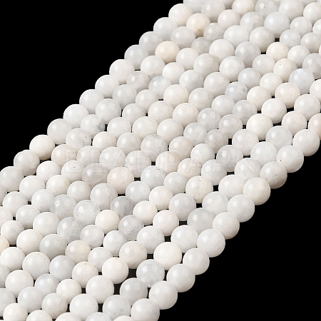 Nature Rainbow Moonstone Round Bead Strands G-M263-A-02AB-1