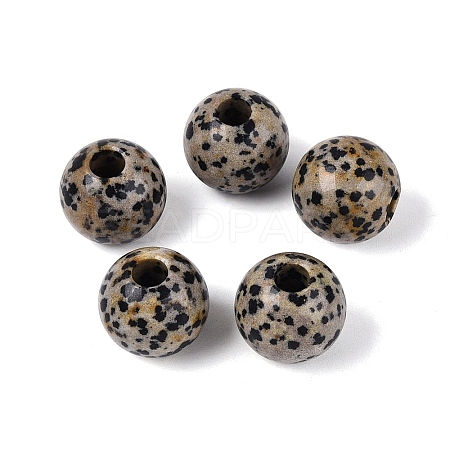 Natural Dalmatian Jasper European Beads G-Q602-09C-08-1