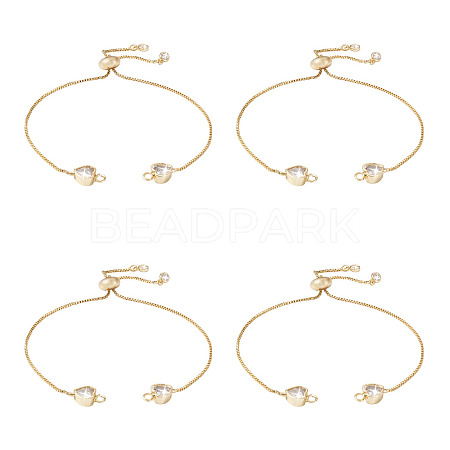 Rack Plating Adjustable Brass Slider Bracelets YS-TAC0001-13G-1