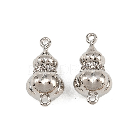 Brass Micro Pave Cubic Zirconia Screw Clasps KK-C136-03P-1
