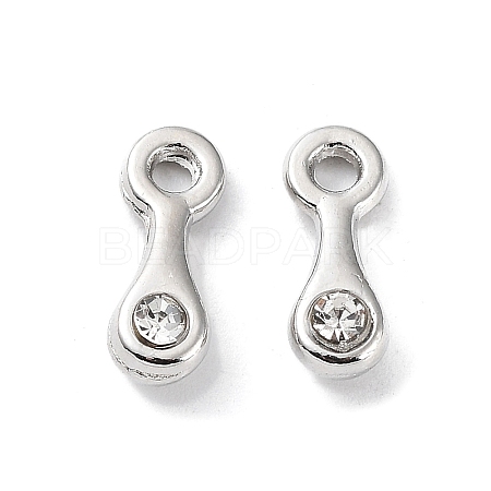 Alloy with Rhinestone Pendants FIND-B028-10P-1