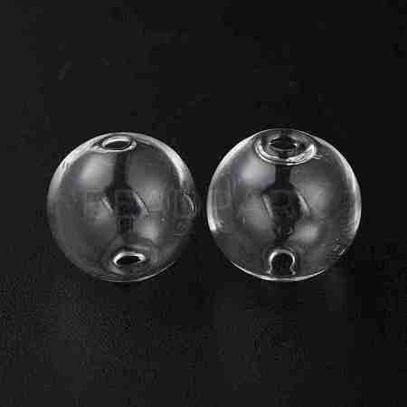 Handmade Blown Glass Globe Beads FIND-WH0104-03B-1