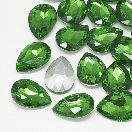 Pointed Back Glass Rhinestone Cabochons RGLA-T081-6x8mm-20-1