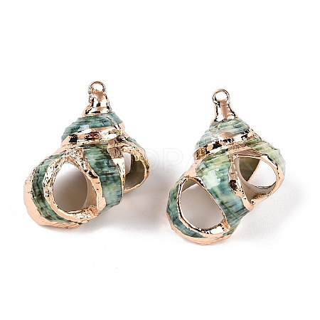 Natural Sea Shell Pendants SSHEL-N038-55-1