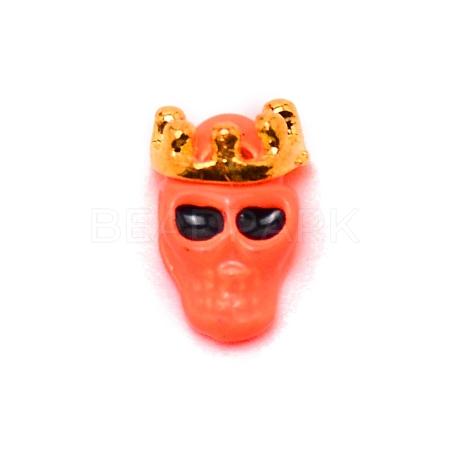 Alloy Skull with Crown Cabochons MRMJ-WH0078-05C-1