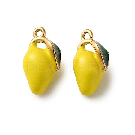 304 Stainless Steel Enamel Pendants STAS-B100-06G-06-1