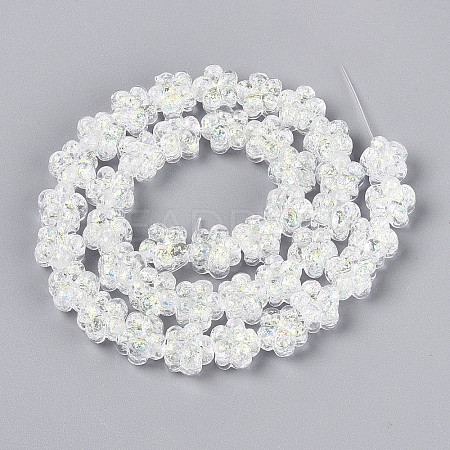 Handmade Foil Lampwork Beads Strands FOIL-T008-06J-1