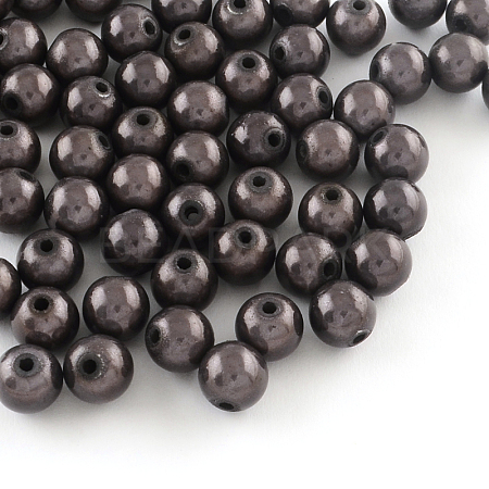 Spray Painted Acrylic Beads MACR-Q154-8mm-N05-1