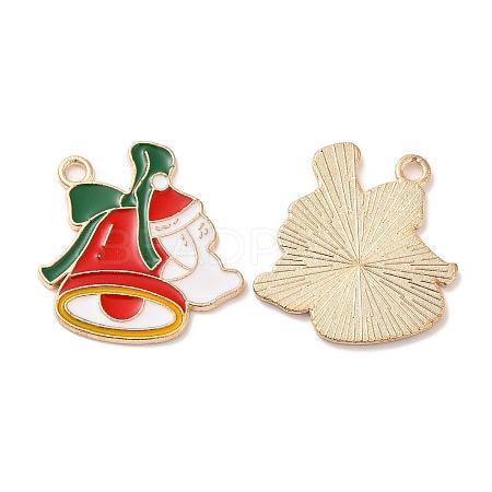 Christmas Light Gold Tone Alloy Enamel Pendants FIND-C031-03KCG-1