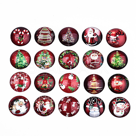 Glass Cabochons X-GGLA-S036-18B-1
