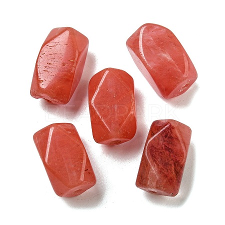 Cherry Quartz Glass Beads G-B070-09-1