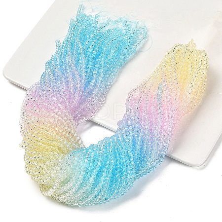 Transparent Painted Glass Beads Strands DGLA-A034-T4mm-A21-1