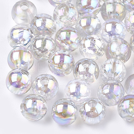 Transparent Plastic Beads OACR-S026-6mm-10-1