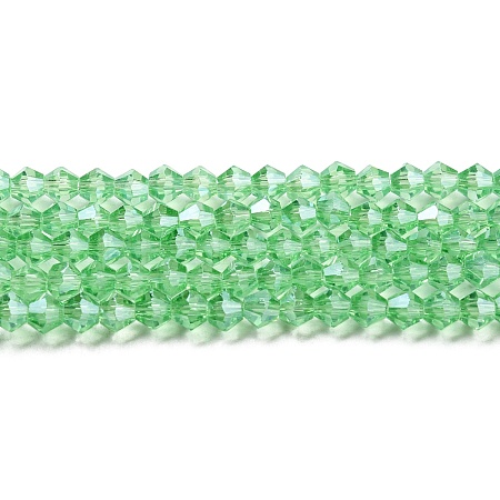 Transparent Electroplate Glass Beads Strands EGLA-A039-T6mm-A24-1