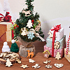 4 Sets Unfinished Wood Cutouts Ornaments WOOD-SC0001-91B-4