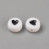 Acrylic Enamel Beads OACR-WH0003-04A-1