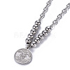304 Stainless Steel Pendant Necklaces NJEW-O113-06P-3