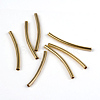 Brass Curved Tube Beads X-EC0582X25mm-NFG-1