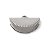 Non-Tarnish 304 Stainless Steel Ribbon Crimp Ends STAS-C080-05C-P-1