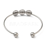 304 Stainless Steel Open Cuff Bangle Makings STAS-K320-01B-P-2