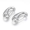 Tarnish Resistant 304 Stainless Steel Push Gate Snap Keychain Clasp Findings STAS-G143-11A-1