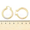 Brass Two Tone Hoop Earrings EJEW-B117-06D-M-5