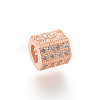 Brass Micro Pave Cubic Zirconia Beads X-ZIRC-S053-YS012-1-1