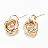 Brass Love Knot Earrings X-KK-S356-146G-NF-2