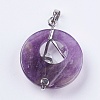 Natural Amethyst Pendants X-G-F546-A03-3