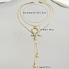 Stainless Steel Disc Tassel Double Layered Adjustable Slider Women's Necklaces SJ4314-5