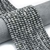 Natural Larvikite Beads Strands G-P575-A38-6x4mm-1