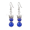 Baking Paint Imitation Jade Glass Dangle Earrings EJEW-JE06619-01-2
