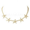 Ocean 304 Stainless Steel Starfish Bib Necklaces for Women NJEW-JN05920-2