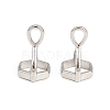 Brass Pendant Hexagon Bead Cap Bails KK-K205-01P-1