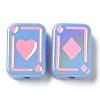 UV Plating Rainbow Iridescent Acrylic Enamel Beads SACR-G034-11C-2