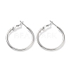 Non-Tarnish Ring 304 Stainless Steel Hoop Earrings for Women Men EJEW-B049-02C-P-1