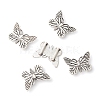 Antique Silver Plated Tibetan Style Butterfly Slide Charms X-TIBE-4818-AS-FF-1