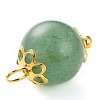 Natural Lapis Lazuli & Red Agate & Green Aventurine & Rose Quartz & Tiger Eye Pendants X-PALLOY-JF00580-4