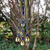 2Pcs 2 Style Car Hanging Alloy Glass Rhinestone Wind Chime HJEW-SZ0001-14-7