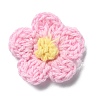 Two Tone Plum Blossom Handmade Crochet Cotton Ornament Accessories AJEW-WH0326-51G-1