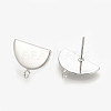 Brass Stud Earrings Findings X-KK-S345-191P-2